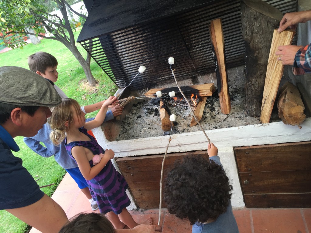 Sharing the greatness of smores with our Ecuadorian friends.