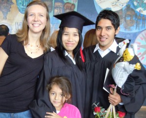 Erika at Keyla and Jorge's high school graduation