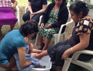 On Maundy Thursday God's Spirit was a work in us all as I facilitated the women's group in a foot washing ceremony, the first for most of them 