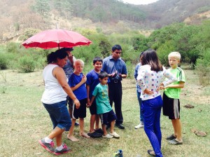 Up in the mountains, the day the boys were baptized, April 2015