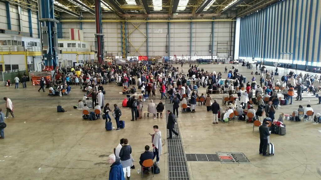 Brussels airport hangar