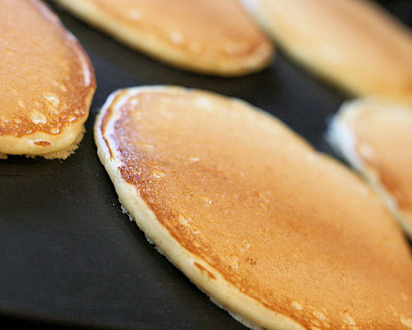 Pancakes-on-griddle