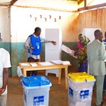 voting booths & ballot boxes, blue= Pres