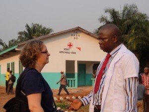 Marta Klein talking with Nurse Kembo