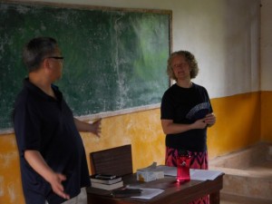 Max Lee teaching with Carolyn Johnson translating