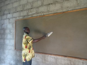 Ndekote with completed blackboard