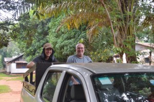 Jon and Drew arriving at Karawa after a long day