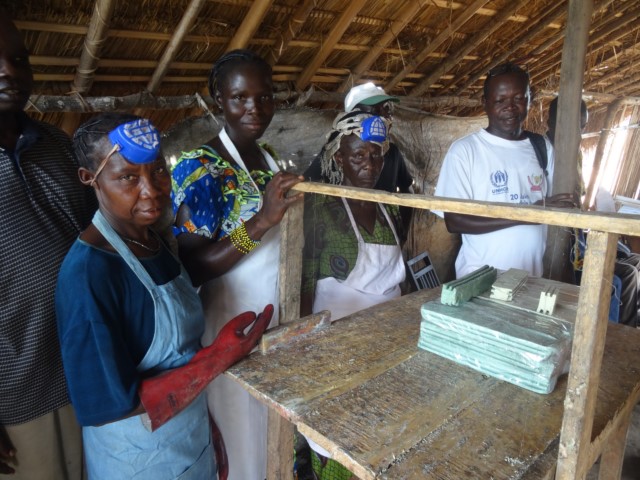 These women learned to make soap through a CWR project.