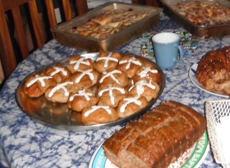 Hot Cross Buns along with other yummy breads.