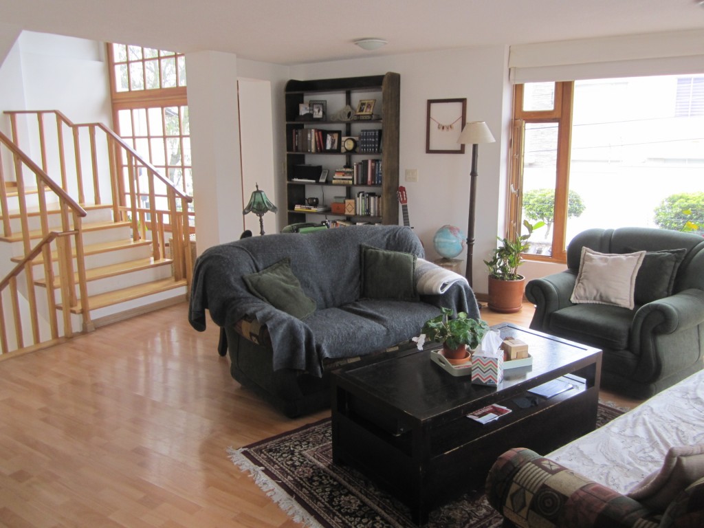 Another view of the Living Room where you can spy the cool staircase!