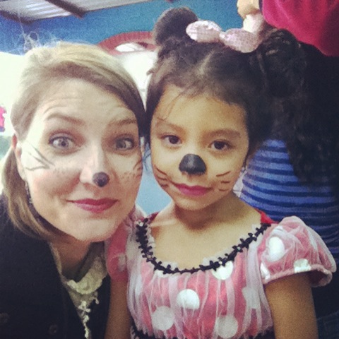 This little girl is just too adorable! Side note: I had two meetings with my face painted like a cat. Embarassing: yes, Hilarious: Also yes.
