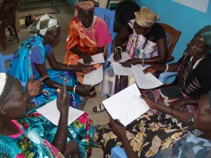 women working in small group