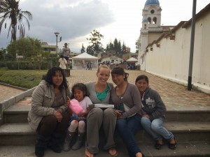 Kristina with long-time friends: Doris, Magui, Paty, and Allison in La Merced