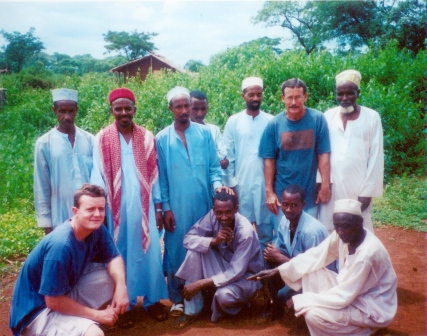 Josh & Roy with Tambaya on the far right, 6 of the men in the photo are his sons 