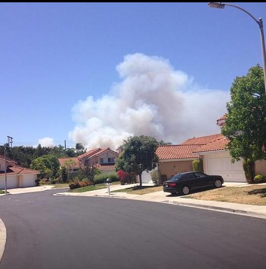 Picture taken from our street (by a neighbor) during the recent fires showing just how close they were
