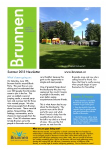 Church Planting Newsletter (Summer 2013) FRONT
