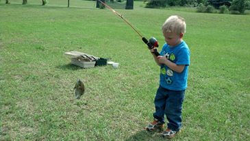 Fishing is now his favorite sport!