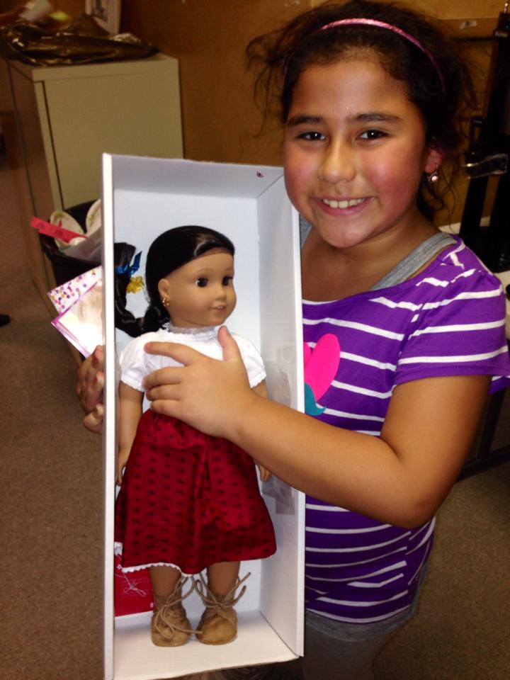 Kassie’s reaction when she won this American Girl doll was unforgettable.