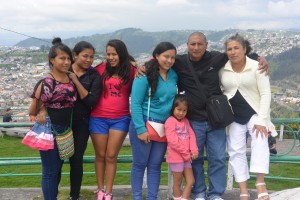 The majority of the Rocha family, although missing a couple after lunch on Sunday by the Panecillo