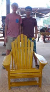 Andre & Chan Ho's gave their yellow chair a unique back design.