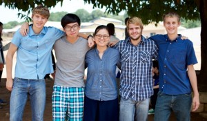 Nate and his friends with the Korean woman who runs the orphanage in Ngaoundere