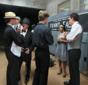 Students and guests were dressed as 1920s as possible, or in black n white to fet the theme