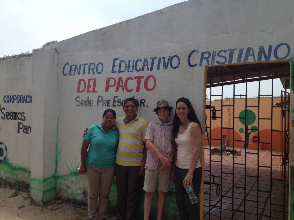 Visiting the Covenant church and school in Paraiso with Pastor Jesus and Principal Eva