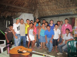 A youth group meeting at the church