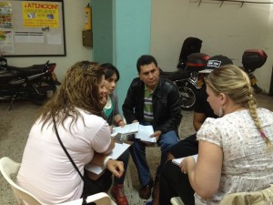Meeting in small groups with people from the same region